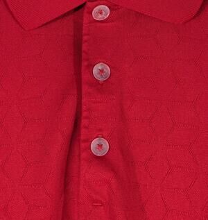 Nike Golf Polo Red Fit Dry Mens size XL Short Sleeve Shirt Geo Floral Hex